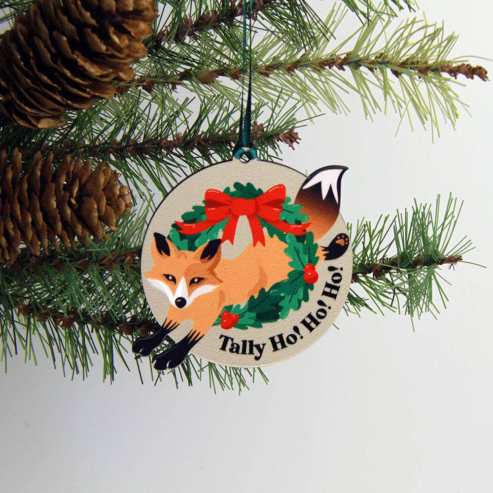 Holiday Fox Christmas Tree Ornament
