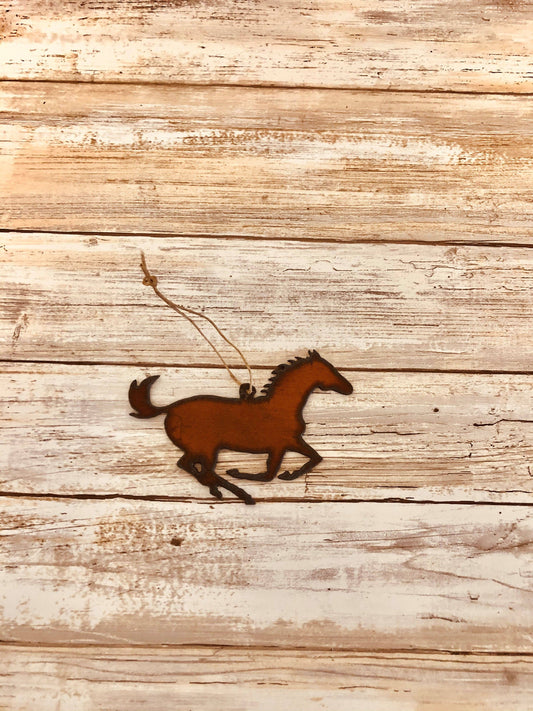 Running Horse Metal Ornament