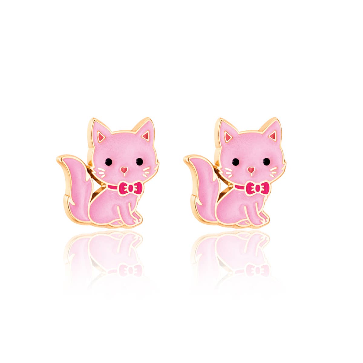 Pink Kitten earrings