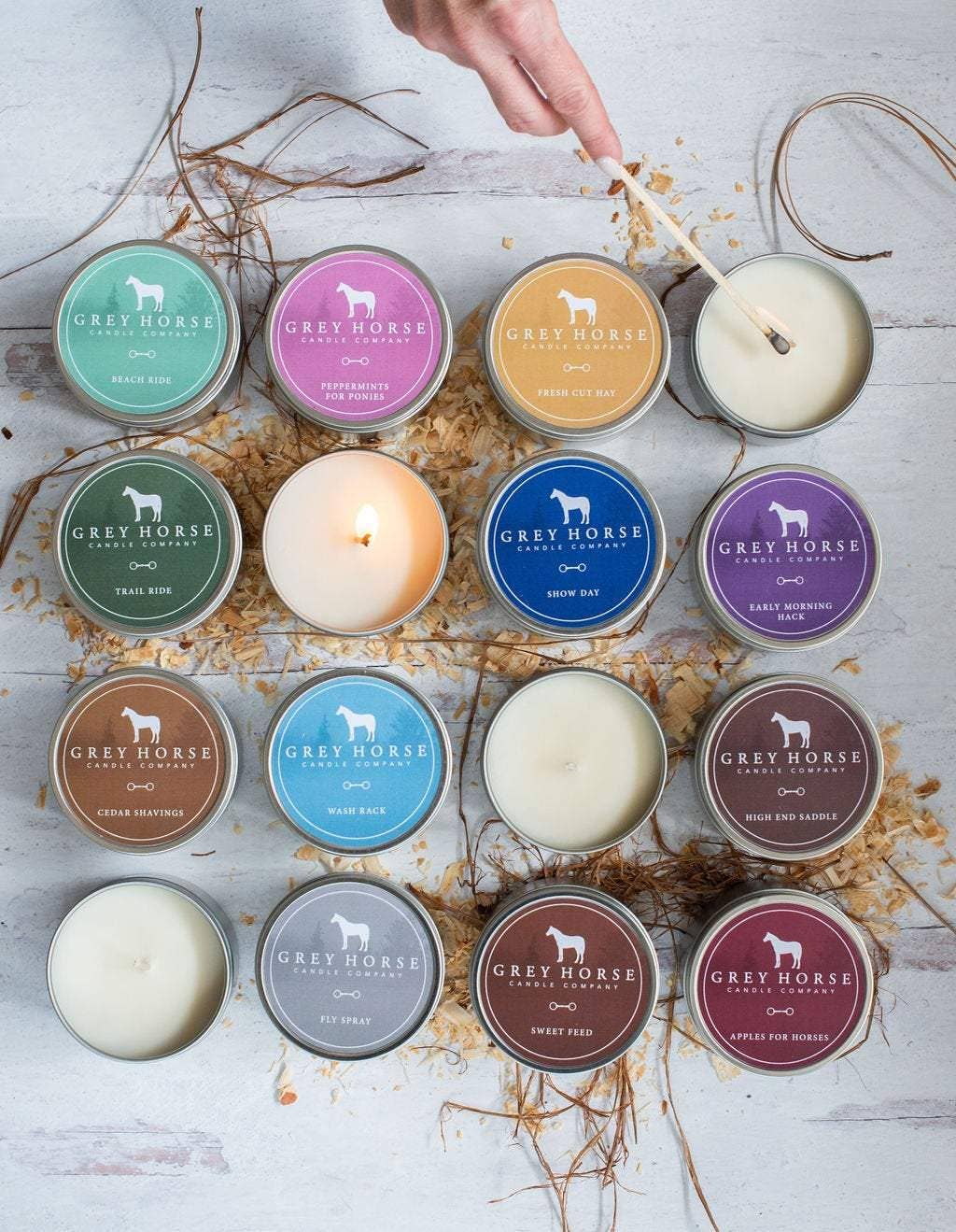 Grey Horse Soy Candle Tins: Salty Mare
