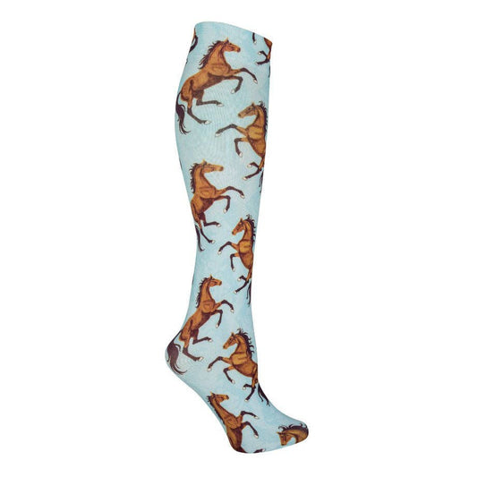 AWST Int'l Lila Bay Horses Socks: Turquoise