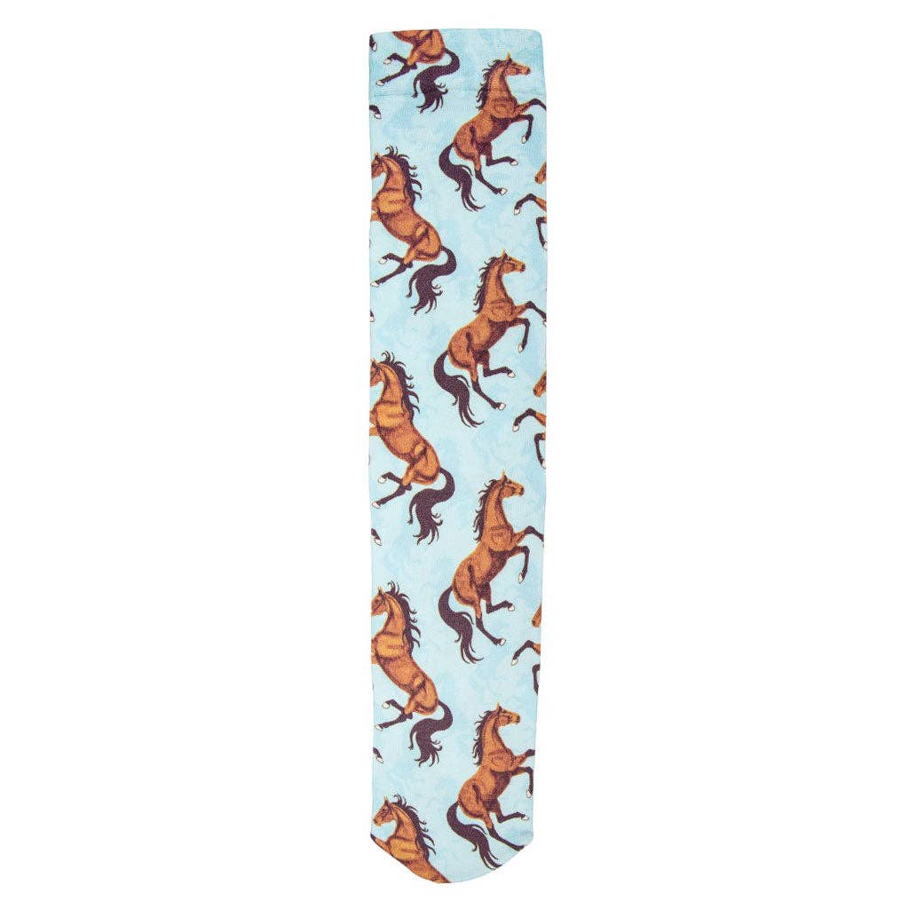 AWST Int'l Lila Bay Horses Socks: Turquoise