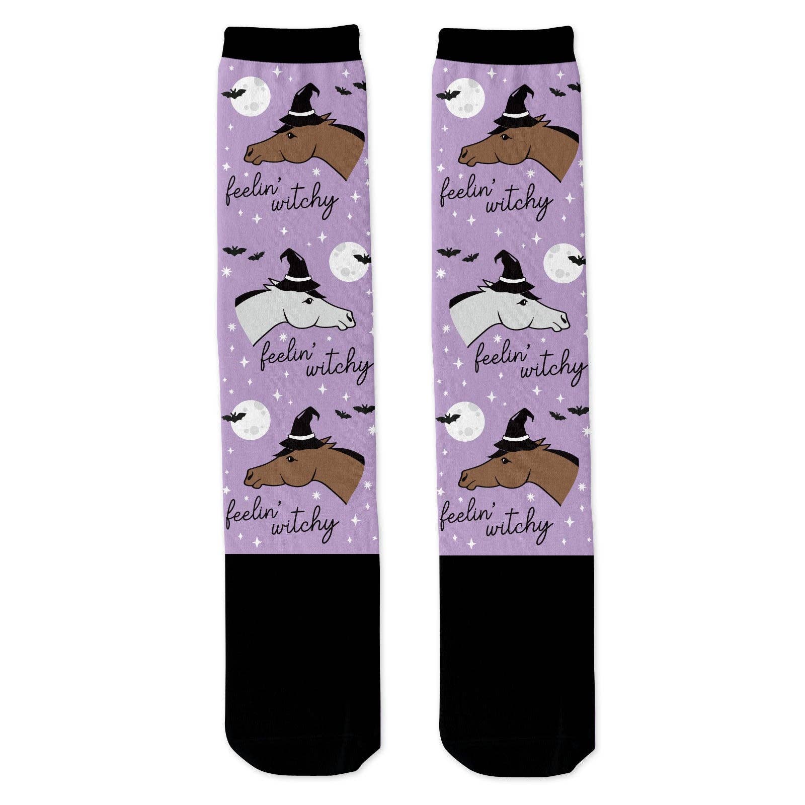 Feelin witchy horse socks
