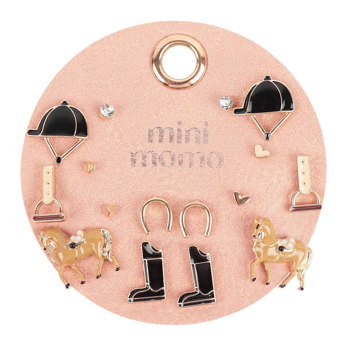Sports Assorted Stud Earring Set Equestrian Horse Riding: 8 Pairs
