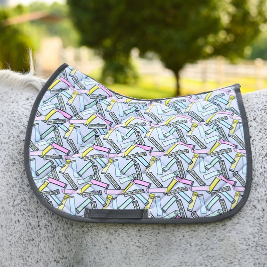 Pony sized saddle pad with ice pops in fun colors